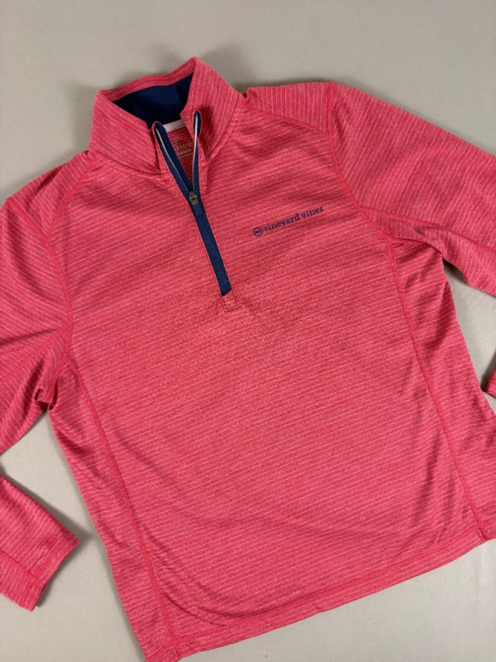 Vineyard Vines Performance Quarter Zip Women’s M Red Navy